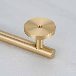 Solid Brass Vintage Cabinet Pulls & Knobs - Brushed Gold Finish - #5 - 480mm / 1pc