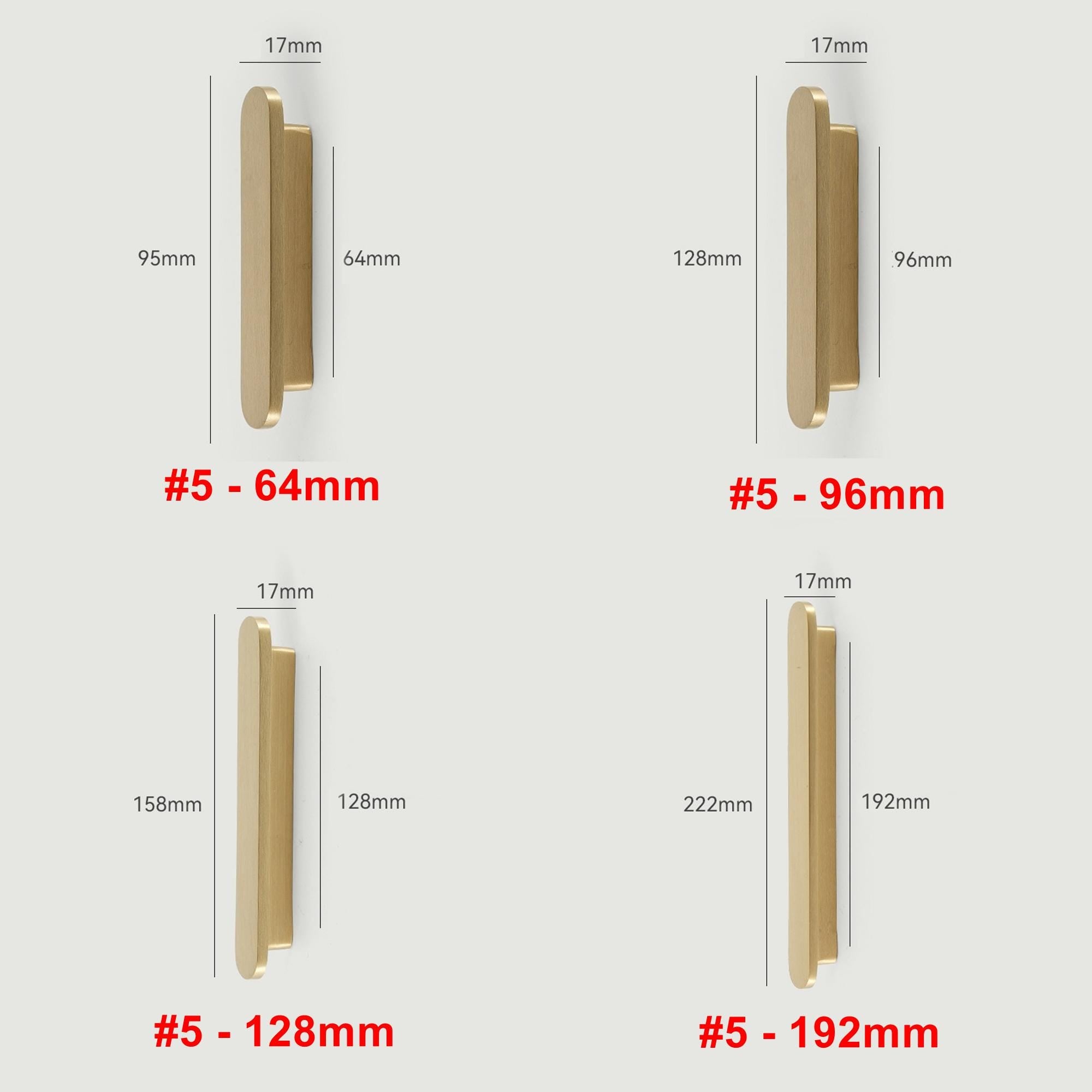 Solid Brass Vintage Cabinet Pulls & Knobs - Matte Gold Finish - #2 - 32mm / 1pc