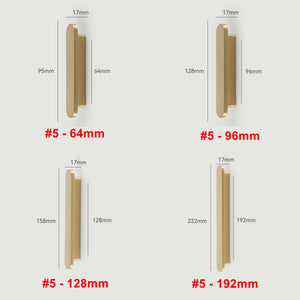 Solid Brass Vintage Cabinet Pulls & Knobs - Matte Gold Finish - #2 - 32mm / 1pc