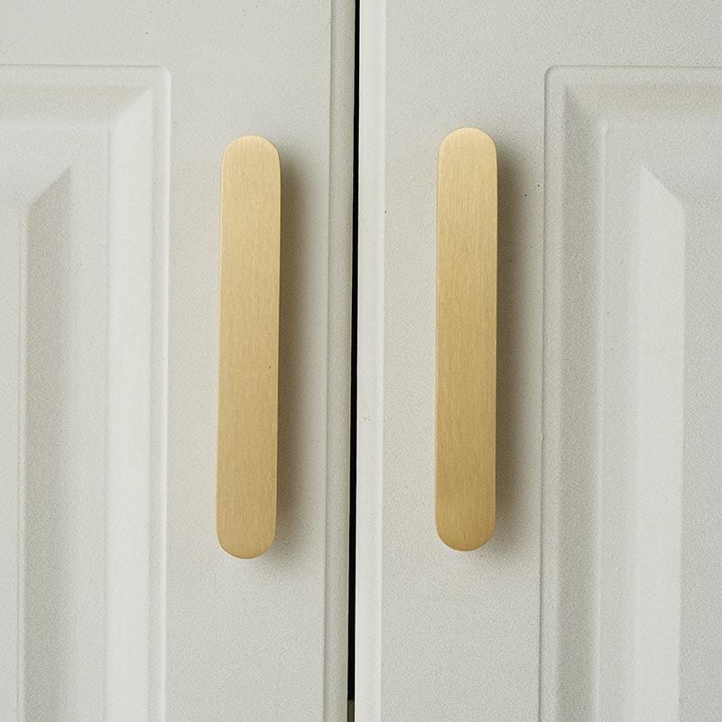 Solid Brass Vintage Cabinet Pulls & Knobs - Matte Gold Finish - #4 - 27mm / 1pc