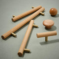 Scandinavian Wood Cabinet Pulls, T-Bars & Knobs - #1 - 30mm