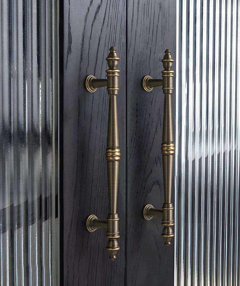 Solid Brass Wood Cabinet Pulls & Knobs - Vintage Furniture Hardware - #6 - 96mm / 1pc