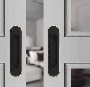 Solid Brass Wood Flush Cabinet Pulls - Brushed Gold Finish Hardware - #4 Brass / 1pc