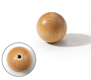 Wood Round Cabinet Pulls & Knobs - Minimalist Decorative Hardware - #5 Walnut 30mm / 1pc