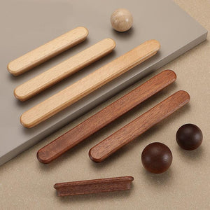 Wood Round Cabinet Pulls & Knobs - Rustic for Cabinets & Drawers - Buk Round - 35mm / 1pc