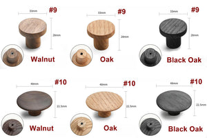 Wood Square Cabinet Pulls & Knobs - Black Finish Furniture Hardware - #3 Beech 40mm / 1pc