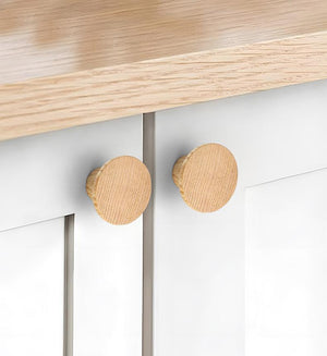 Wood Square Cabinet Pulls & Knobs - Black Finish Furniture Hardware - #3 Walnut 60mm / 1pc