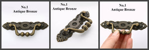 Zinc Alloy Floral Door Knocker Ring Pulls - Antique Bronze Finish - No.1 AntBronze 102mm / 1pc