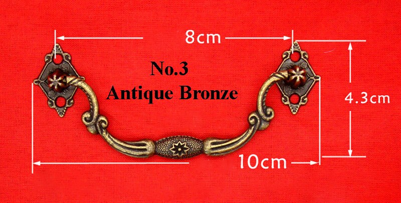 Zinc Alloy Floral Door Knocker Ring Pulls - Antique Bronze Finish - No.1 AntBronze 102mm / 100pcs