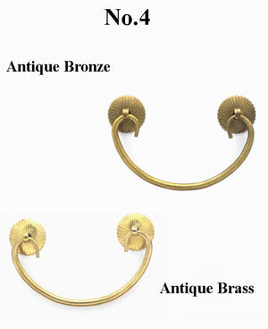 Zinc Alloy Floral Door Knocker Ring Pulls - Antique Bronze Finish - No.2 Ant.Bronze 85mm / 5pcs