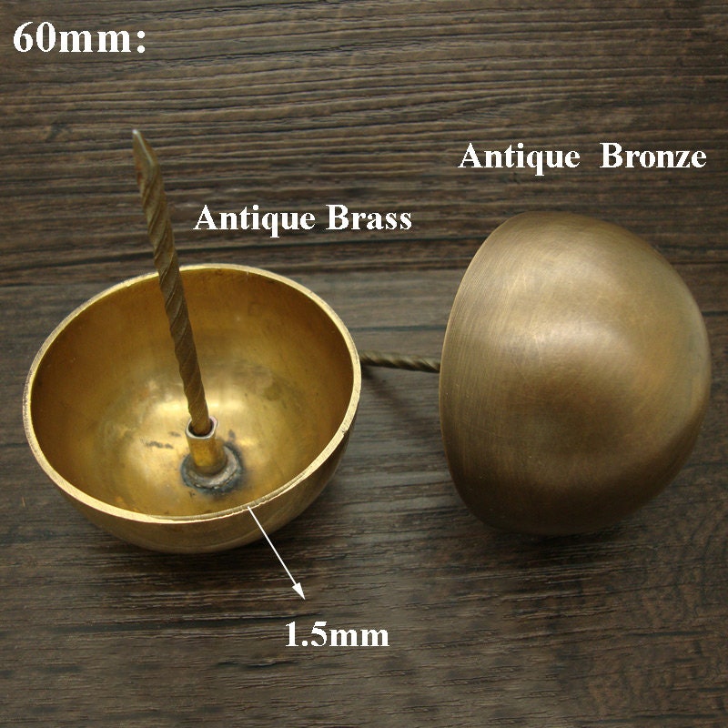 Brass Round Decorative Screw Nails - Antique Bronze Finish Hardware - 40mm Antique Bronze / 5pcs