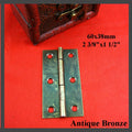 Brass Square Mini Box Hinges - Antique Bronze Finish for Cabinets - 60mm Antique Bronze / 1pc