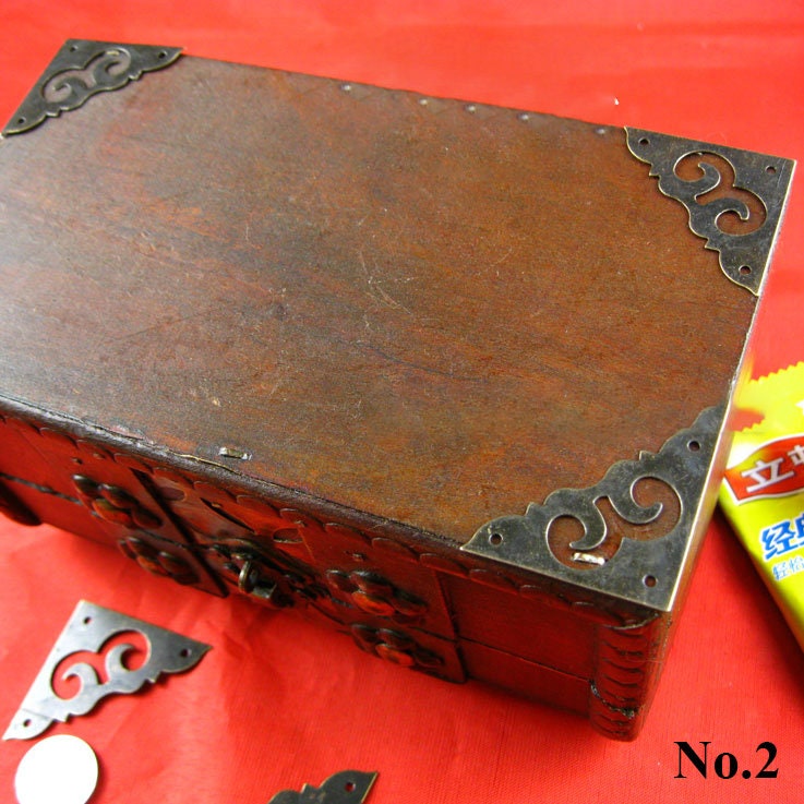 Brass Vintage Mounting Brackets - Antique Bronze Finish for Boxes - No.1 Ant.Bronze 65mm / 10pcs