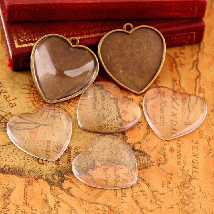 Clear Glass Cabochon Oval Heart Drop Flatback Dome Cap Seal Tile Cameo Vase Filler 10 25 30 40 50 mm 3/8 3/4 1 2 inch Wholesale Bulk Lot