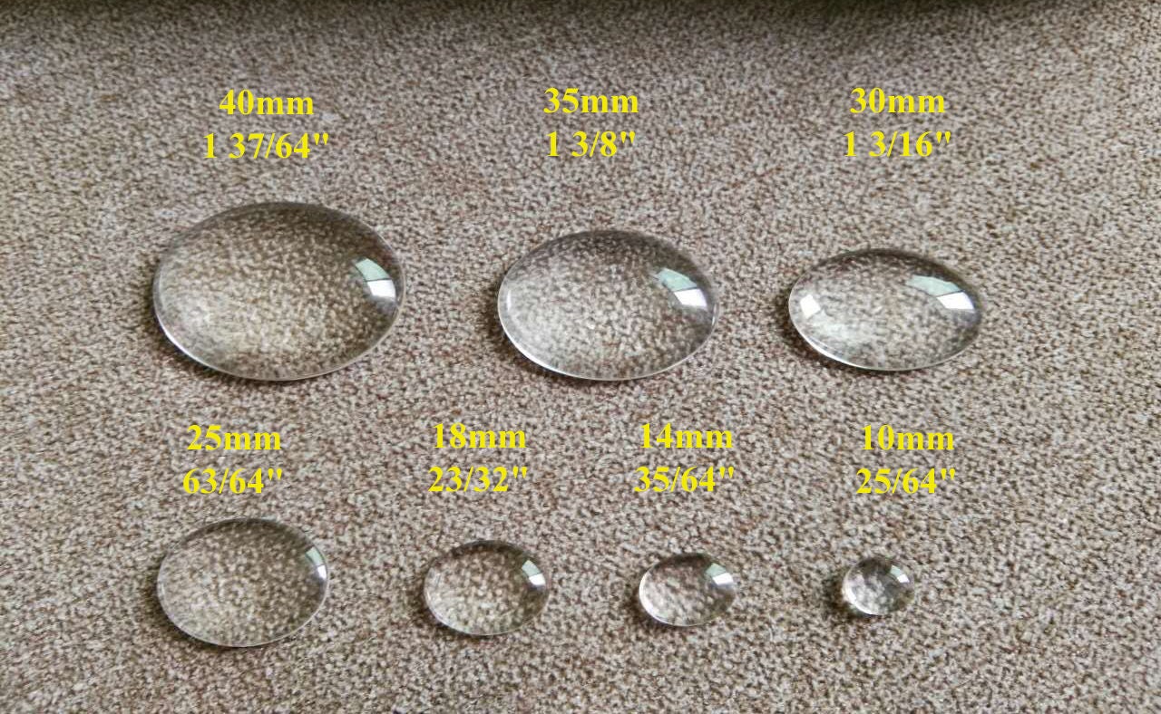 Clear Glass Cabochon Oval Heart Drop Flatback Dome Cap Seal Tile Cameo Vase Filler 10 25 30 40 50 mm 3/8 3/4 1 2 inch Wholesale Bulk Lot