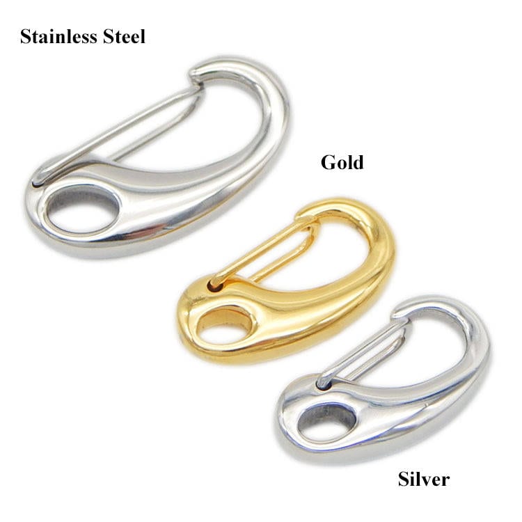Carabiner Snap Buckle Boat Marine Shade Sail Deck Stainless Steel Push Gate Spring Clip Hook Lobster Claw Clasps Paracord Lanyard EDC