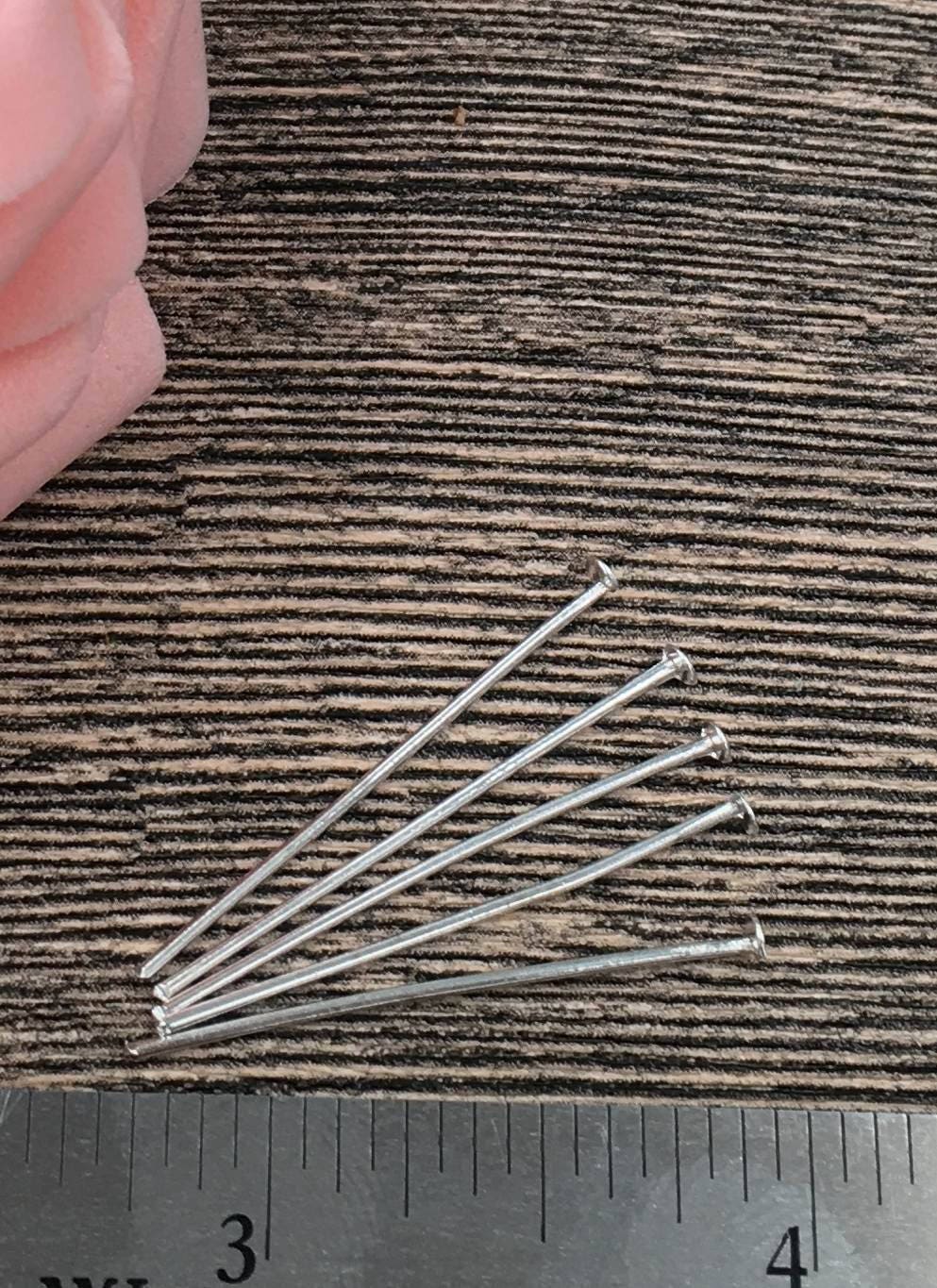 Flat Head Pin Long T Headpin Finding 1 3/8" 2" 45 50 55 60mm 21 Gauge 0.7mm Wire Thickness Wholesale Bulk Lot Jewelry Making Craft Supply