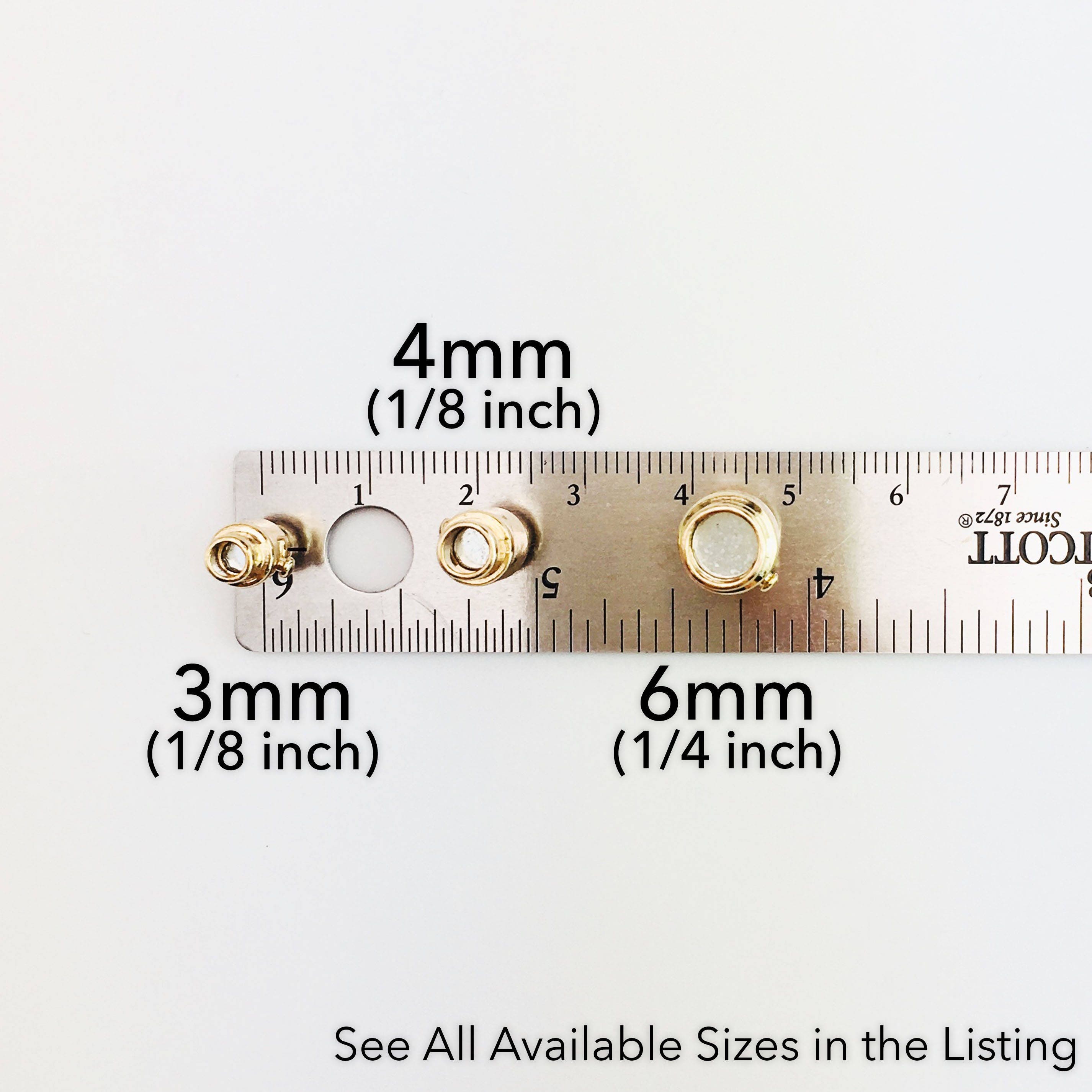 Magnetic Lock Clasp 3/4/5/6/8/10mm Light Gold Color Tone Brass for Round Leather Cord Bracelet Kumihimo Locking End Cap DIY Wholesale Supply