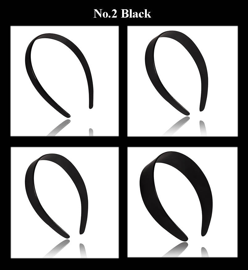 5/7/10/12/25/38mm Black White Ladies Plastic Hair Hoop Headband Ornament Teeth DIY Headdress Hair Accessories.