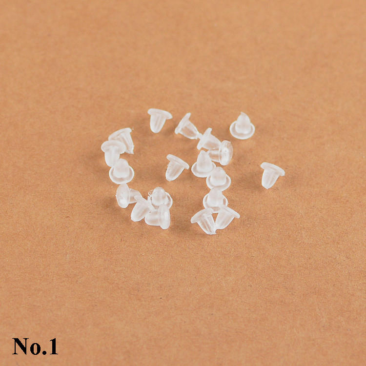 Rubber Earring Back 3 4 5mm Invisible Clear Flat Plastic Ear Stud Pin Post Back Stopper Clip DIY Jewelry Making Part DIY Craft Supply