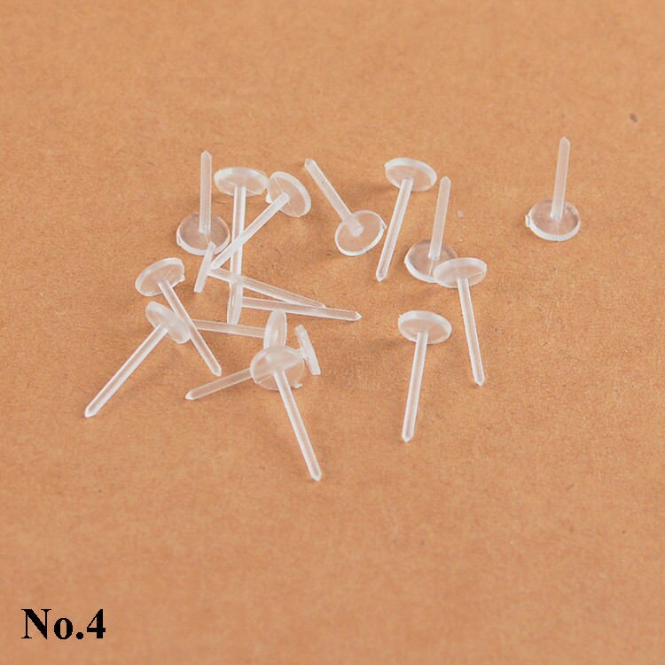 Rubber Earring Back 3 4 5mm Invisible Clear Flat Plastic Ear Stud Pin Post Back Stopper Clip DIY Jewelry Making Part DIY Craft Supply