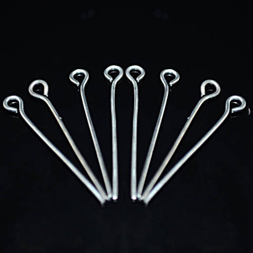 Stainless Steel Eye Pin Eyepin Craft Jewelry Making Repair Finding 5/8"-2" 16 20 30 50MM 21/22 Gauge Lot DIY Craft Supply Basic Part