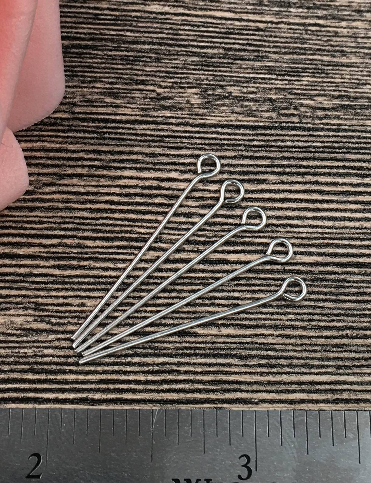 Stainless Steel Eye Pin Eyepin Craft Jewelry Making Repair Finding 5/8"-2" 16 20 30 50MM 21/22 Gauge Lot DIY Craft Supply Basic Part