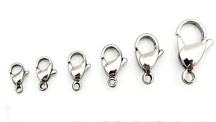 Stainless Steel Lobster Claw Clasp Parrot Jewelry Making Necklace Bracelet Fastener Finding Loose 9 10 11 12 13 15 mm