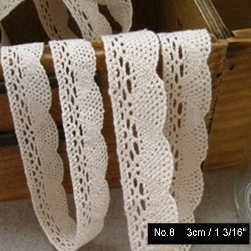 Vintage Cotton Crochet Lace Trim Bridal Ribbon DIY Final Sale