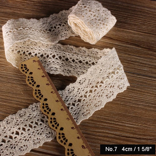 Vintage Cotton Crochet Lace Trim Bridal Ribbon DIY Final Sale