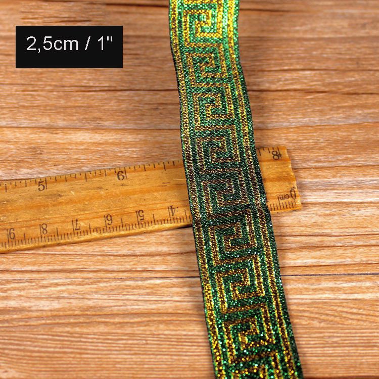 1yard Jacquard Woven Ribbon/Trim Greek Key