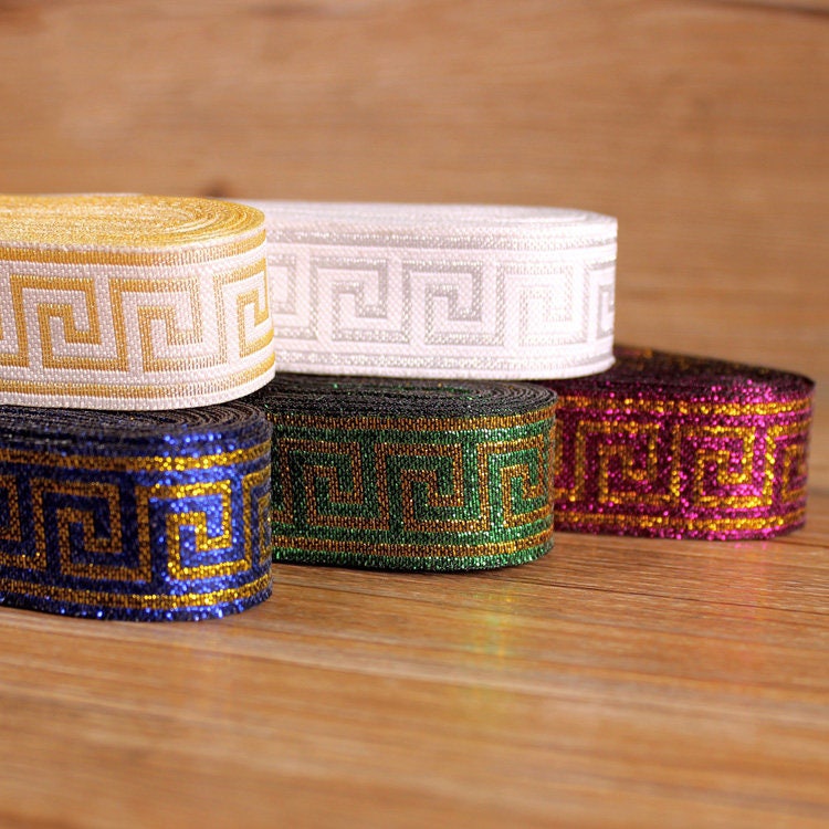 1yard Jacquard Woven Ribbon/Trim Greek Key