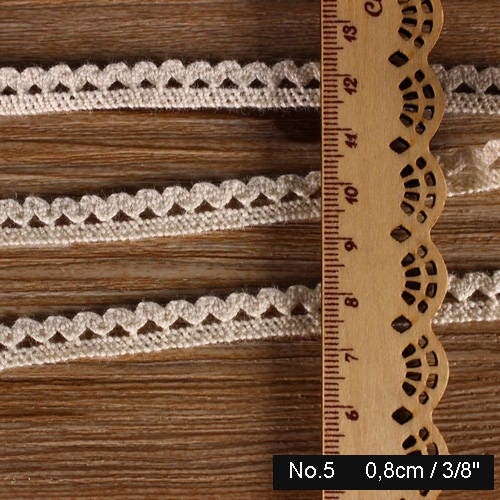 Vintage Style Embroidered Lace Edge Crochet Trim Ribbon