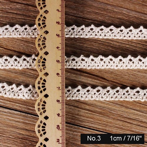 Vintage Style Embroidered Lace Edge Crochet Trim Ribbon