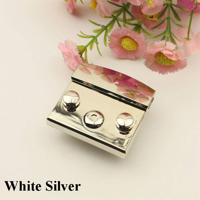 Metal Press Squeeze Purse Lock 35 51 mm Flip Rectangular Round Knobs Silver Gold Black Wallet Clutch Handbag Leathercraft Supply Repair