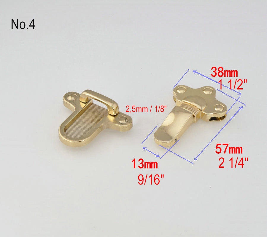 Metal Tongue Purse Lock Clasp Clutch Latch Thumb Lock 32 33 38 mm Gold Tone Case Handbag Tote Leathercraft Hardware Repair