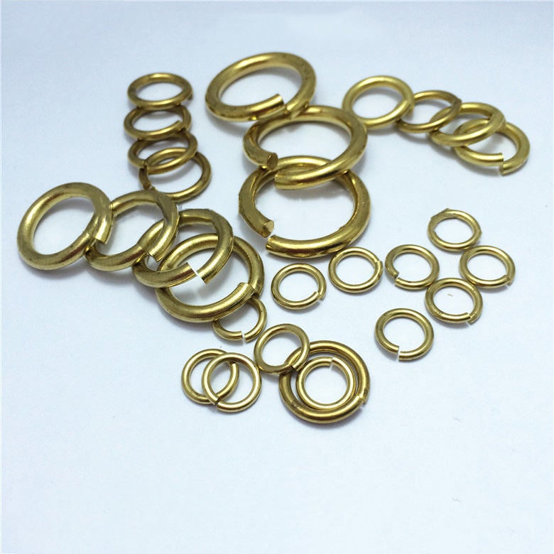 Solid Brass Open Jump Rings 5-26mm Connector 18 16 12 10 8 7 Gauge Copper Color DIY Jewelry Finding Heavy Duty Hardware