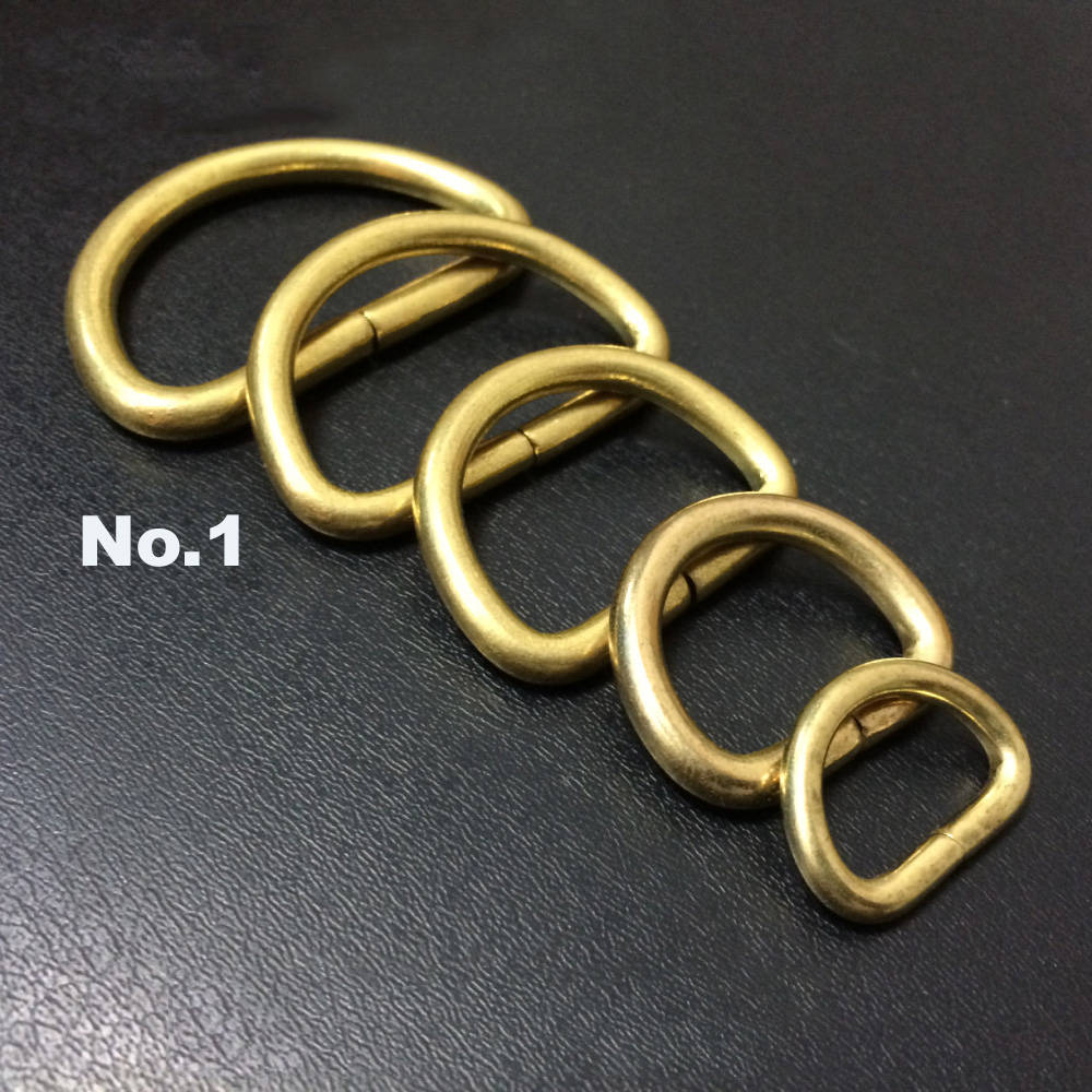 Solid Brass O D Webbing Ring Buckle Open Non-Welded Non-Soldered Rectangle Loop Strap Heavy Duty Leather Craft Hardware 16 20 25 32 38 40 mm