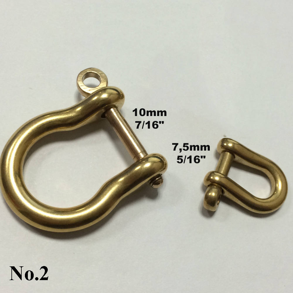 Solid Brass O-Shaped Shackle Buckle Horse Shoe Vachette Shape Leathercraft Hardware