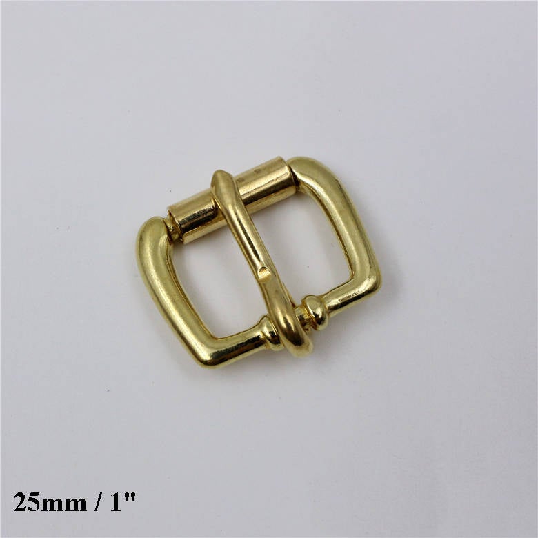 Solid Brass Roller Pin Belt Buckle Single Prong Tongue Heel Bar Strap Leather Craft Fix Repair Replacement 1/2" 13 16 20 22 25 29 32 38 mm