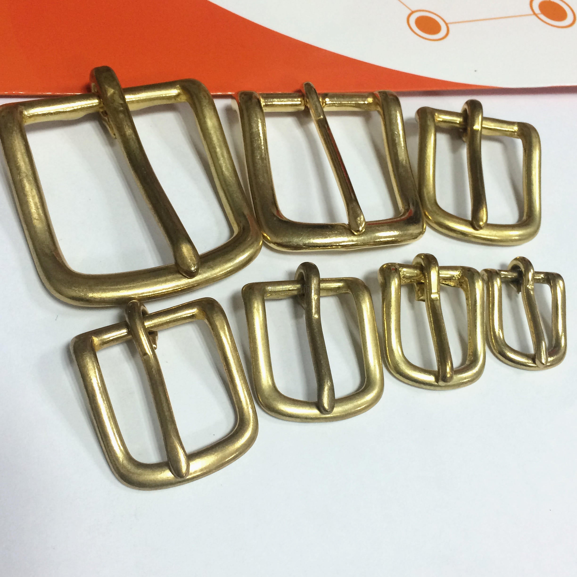 Solid Brass Rectangular Belt Buckle Heel Bar Single Pin Prong Tongue Strap Leather Craft Fix Repair Replacement 13/16/20/23/25/32/38mm