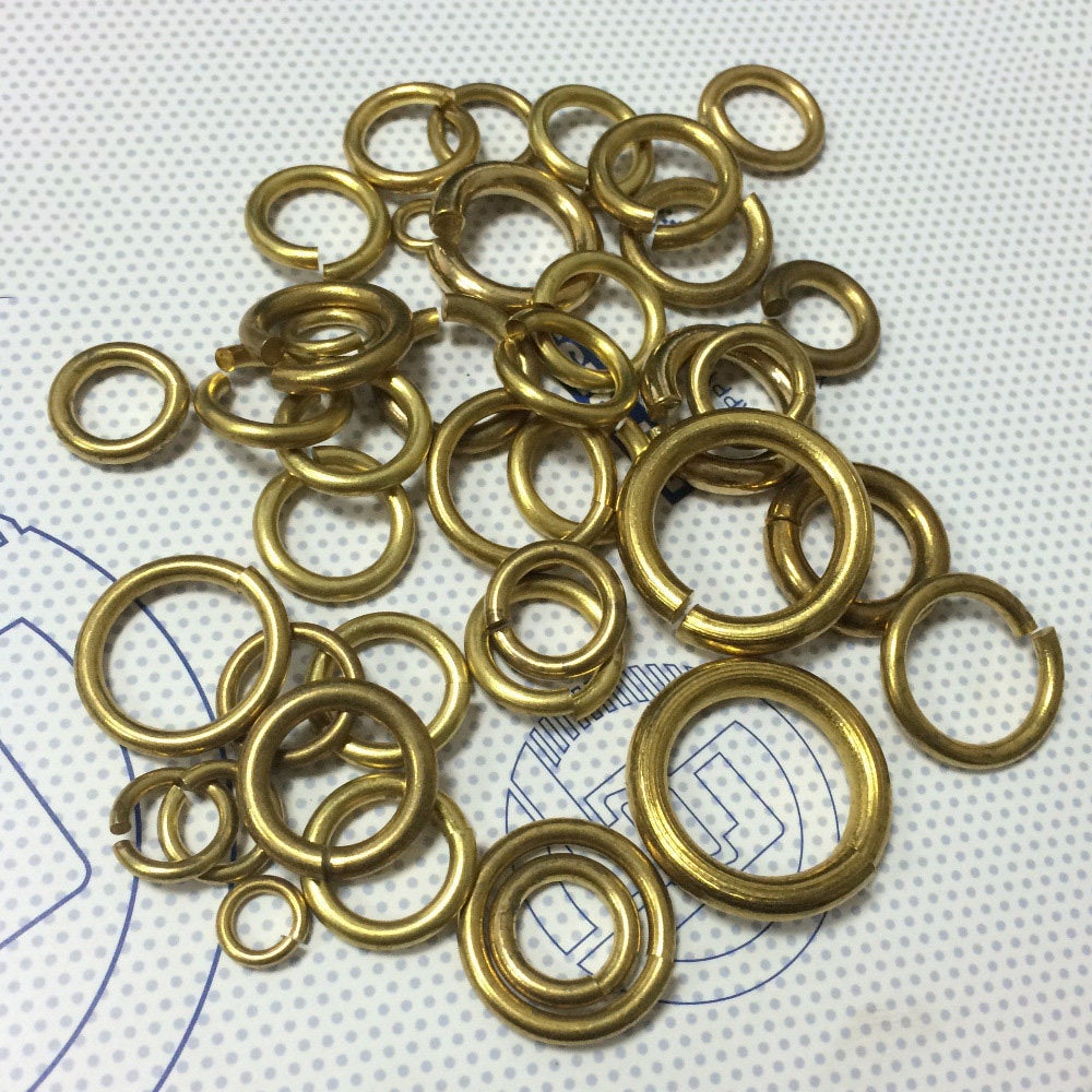 Solid Brass Open Jump Ring Circle Round 15 16 20 25 mm OD 6 8 10 12 14 16 GA Thick Wire Chainmail Chainmaille Weave