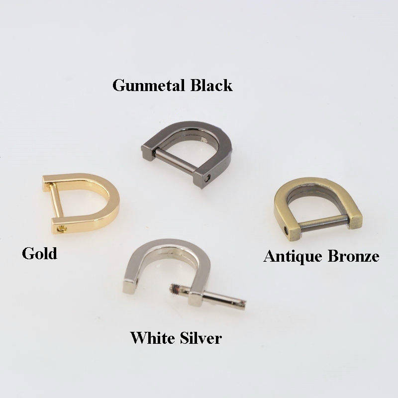 D-Ring Screw Buckle Square Rectangular Clasp Thick Zipper Puller Horse Shoe Vachette Webbing Strap Holder Connector Purse Bag Belt Hardware