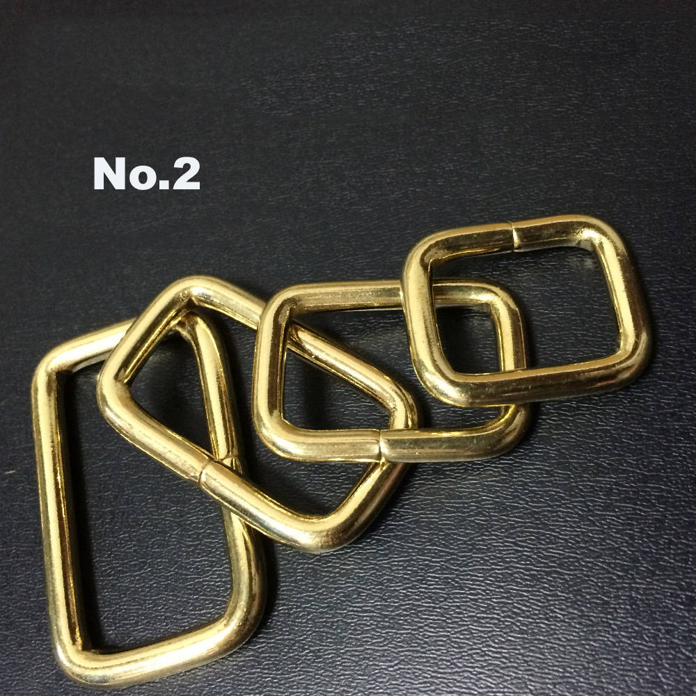 Solid Brass O D Webbing Ring Buckle Open Non-Welded Non-Soldered Rectangle Loop Strap Heavy Duty Leather Craft Hardware 16 20 25 32 38 40 mm