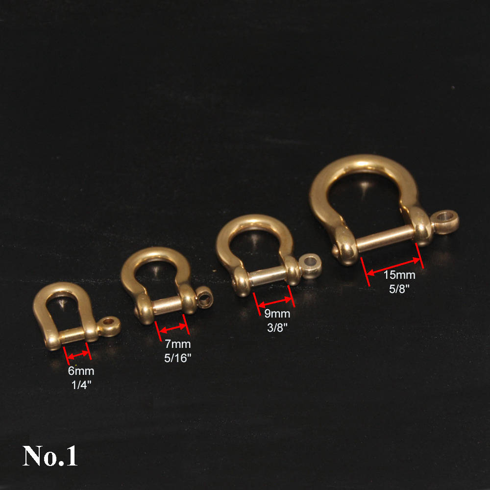 Solid Brass O-Shaped Shackle Buckle Horse Shoe Vachette Shape Leathercraft Hardware