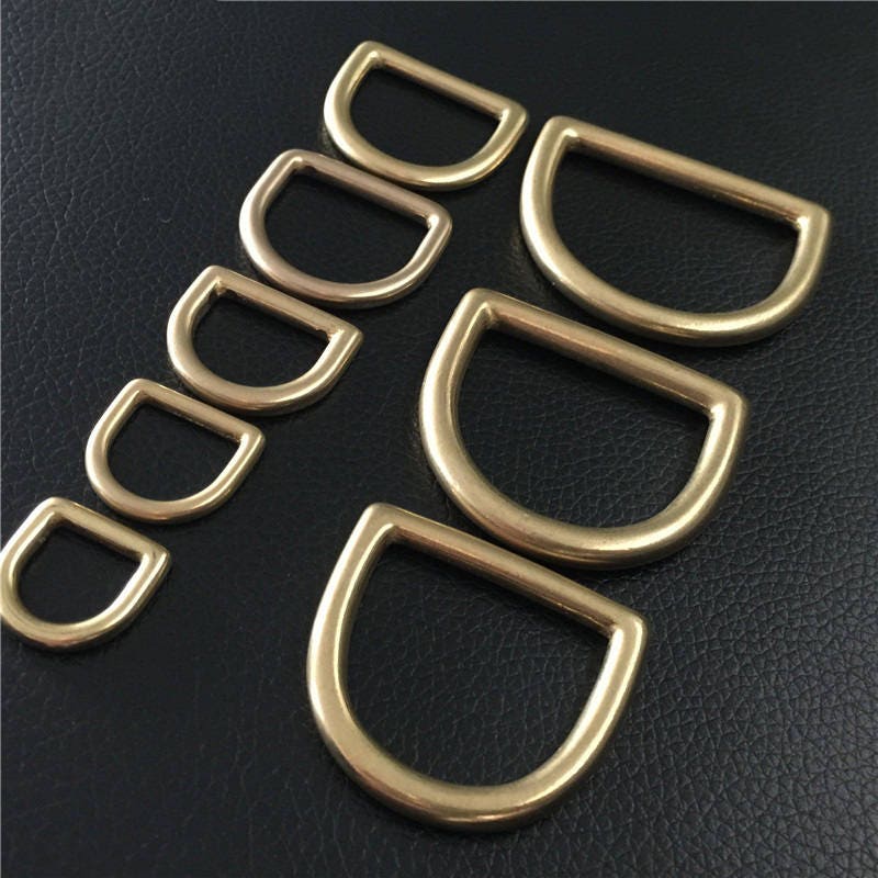 Solid Brass Cast D Ring Welded Metal Heavy Duty Webbing Buckle Leather Strap Bag Handbag Purse Dog Collar Belt Buckles Strapping 13-45mm