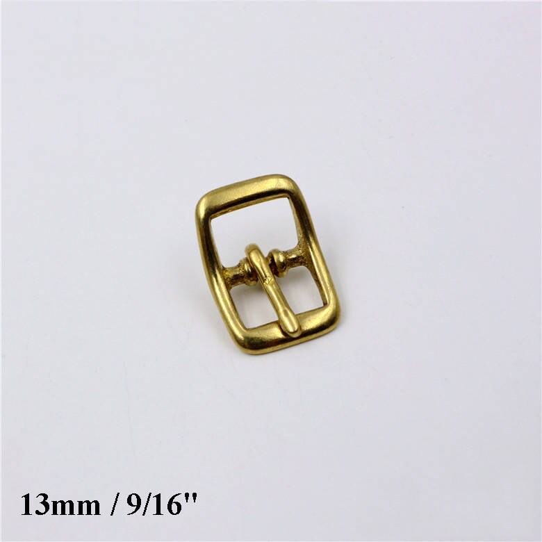 Solid Brass Rectangle Belt Buckle Center Bar Single Prong Pin Tongue Strap Leather Craft Fix Repair Replacement 1/2" - 1" 13mm - 25mm