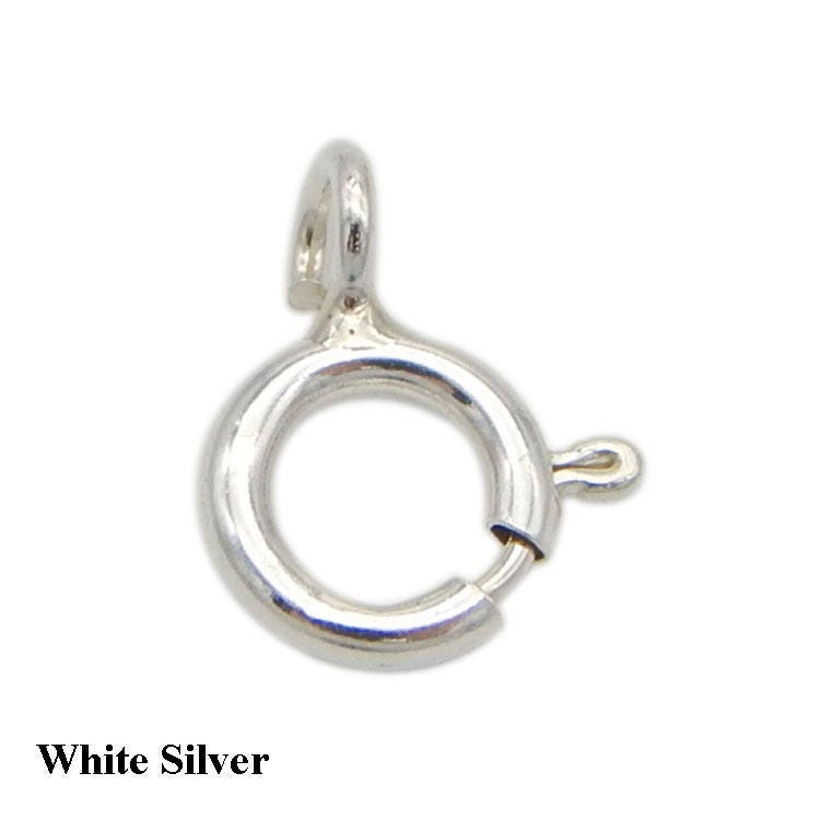 Sterling Silver Spring Ring Round Lobster Clasp Clip Connector For Necklace Bracelet Solid 925 Bulk Wholesale 5 mm Jewelry Making Findings