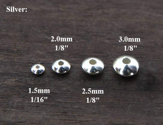 Sterling Silver Donut Rondelle Spacer Beads Solid 925 Smooth Plain Craft Jewelry Accessory Bulk Lot 4,5,6,7 mm