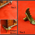 Decorative Feet Wooden Jewelry Box Corner Protector Foot Leg Guard Tiger Paw Claw Dragon Wing Vintage Bronze Gold 20 29 30 40 42 57 60 62mm